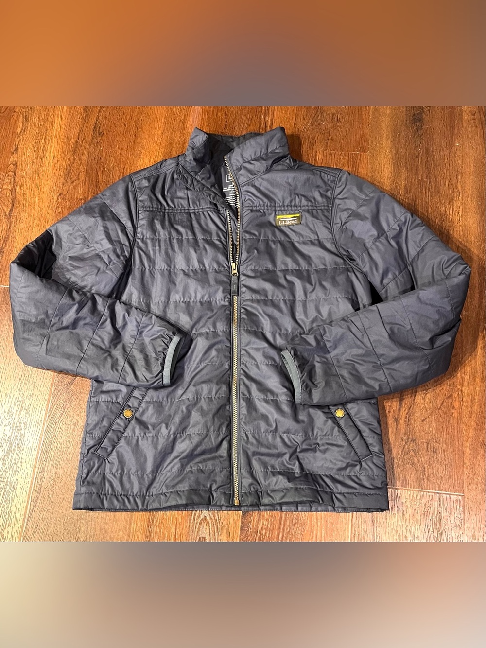 L.L.Bean Mountain Classic Quilted Puffer Jacket Mens Size Small Navy  511448